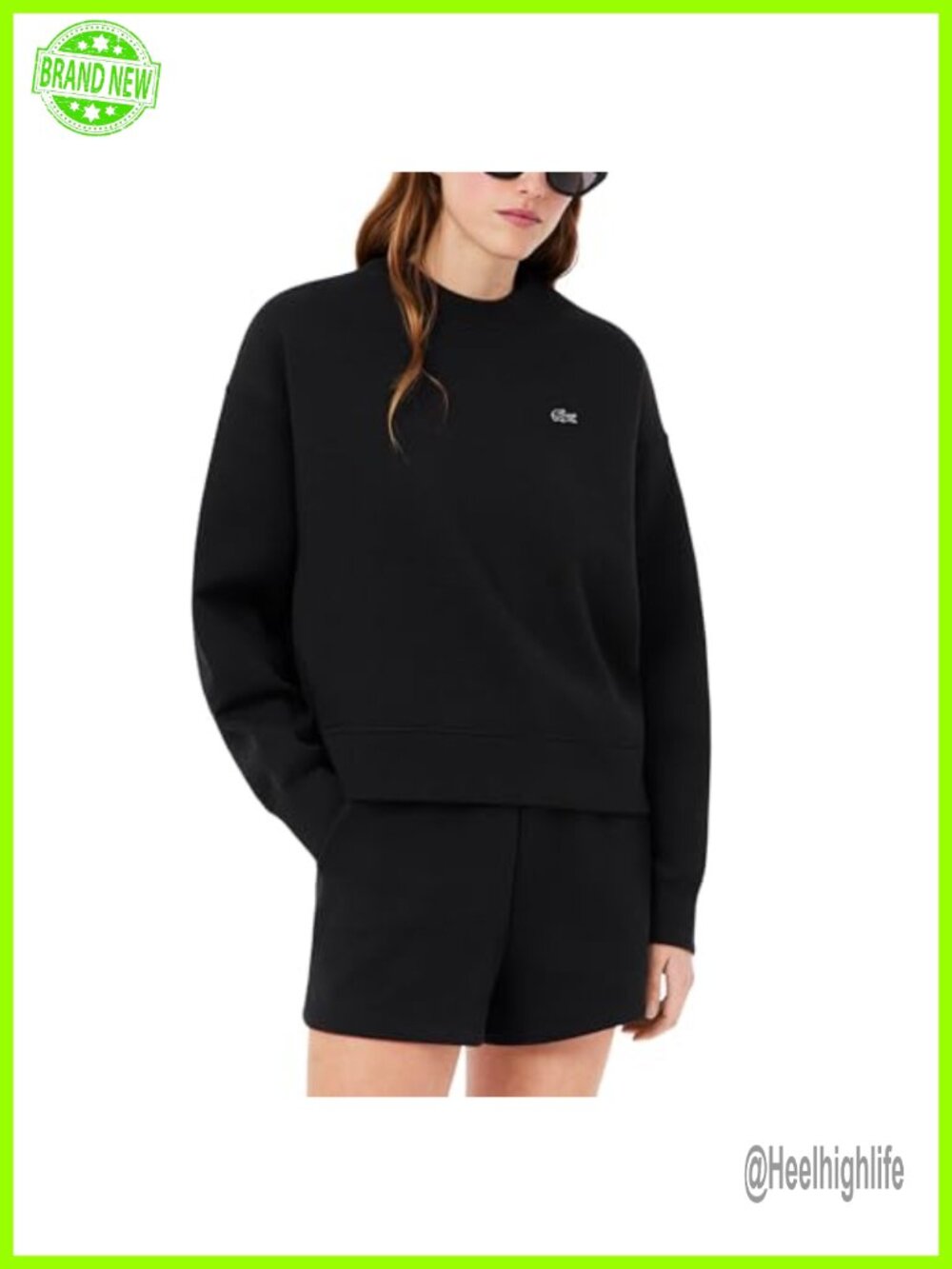 Oversized Double Face Jersey Sweatshirt Organic Cotton Recycled Polyester Crew